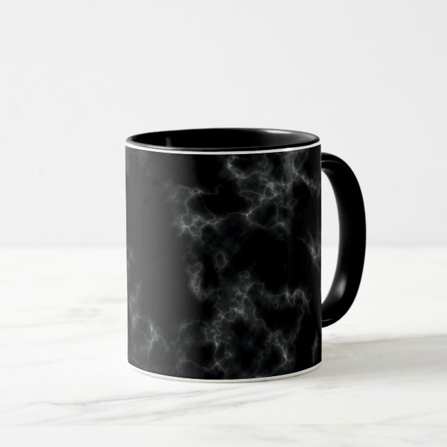 Elegant Marble style - black Mug (Front Right)