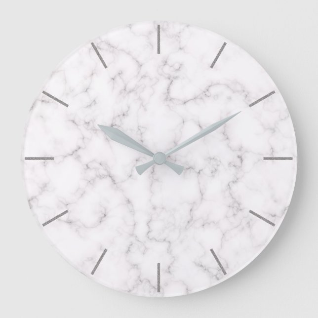 Elegant Marble style Large Clock (Front)