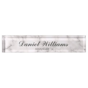 Elegant Marble style Nameplate