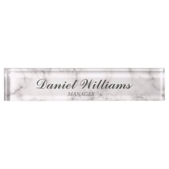 Elegant Marble style Nameplate (Front)
