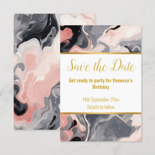 ELEGANT MARBLE SWIRL RESPONSE RSVP CARD