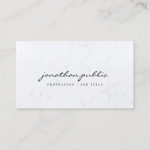 Elegant Marble Template Script Luxury Profile Business Card
