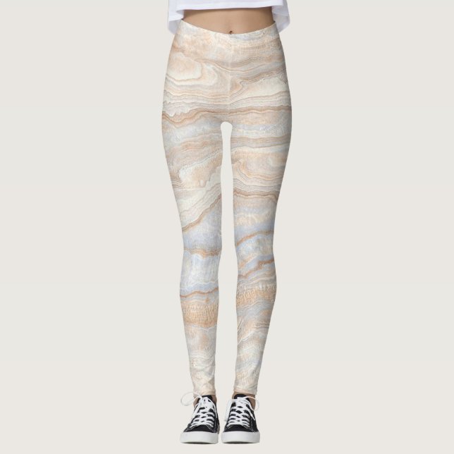 Elegant Marble Texture: High-Resolution Background Leggings (Front)