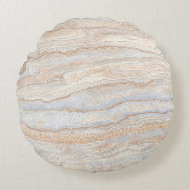 Elegant Marble Texture: High-Resolution Background Round Cushion (Front)