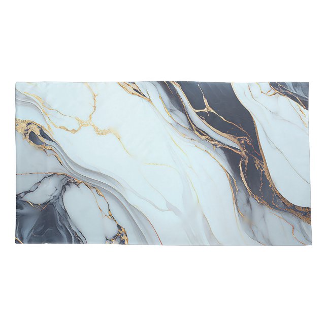 Elegant Marble Texture Pillowcase (Back)