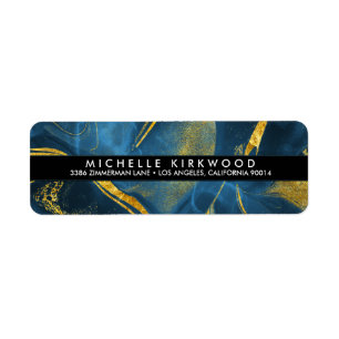 Elegant Marble Texture Return Address Label