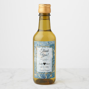 Elegant marble Thank you Mini Wine Bottle Label