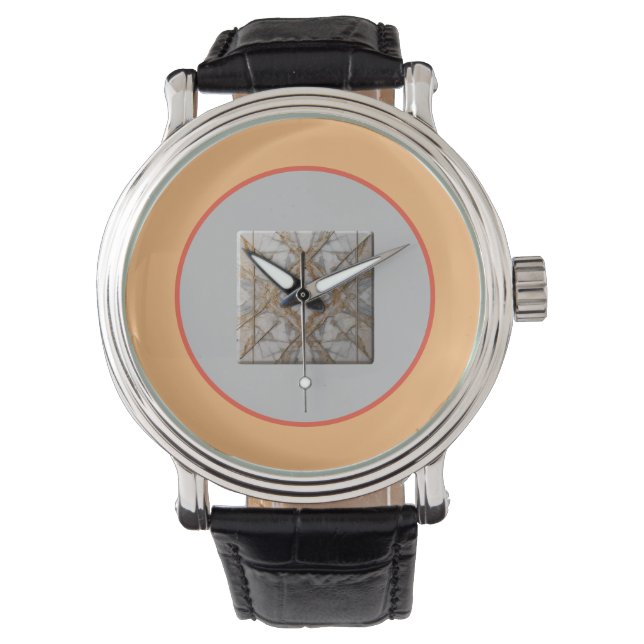 "Elegant Marble Timepiece" Watch (Front)