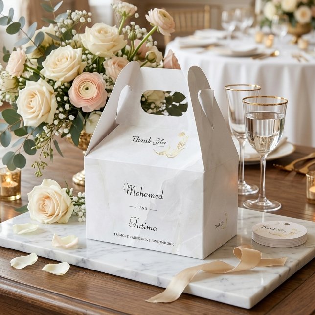 Elegant Marble Wedding Favour Box (Creator Uploaded)