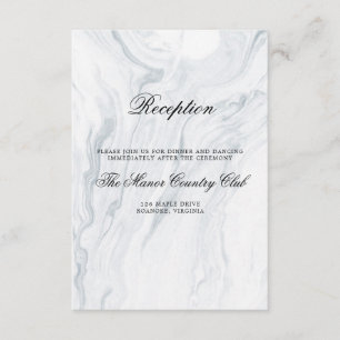 Elegant Marble Wedding Reception Enclosure Cards