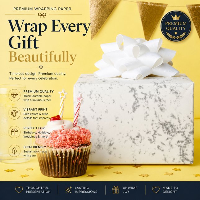 Elegant Marble Wedding Wrapping Paper (Creator Uploaded)