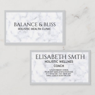 Elegant Marble Wellness & Coaching Professional Business Card