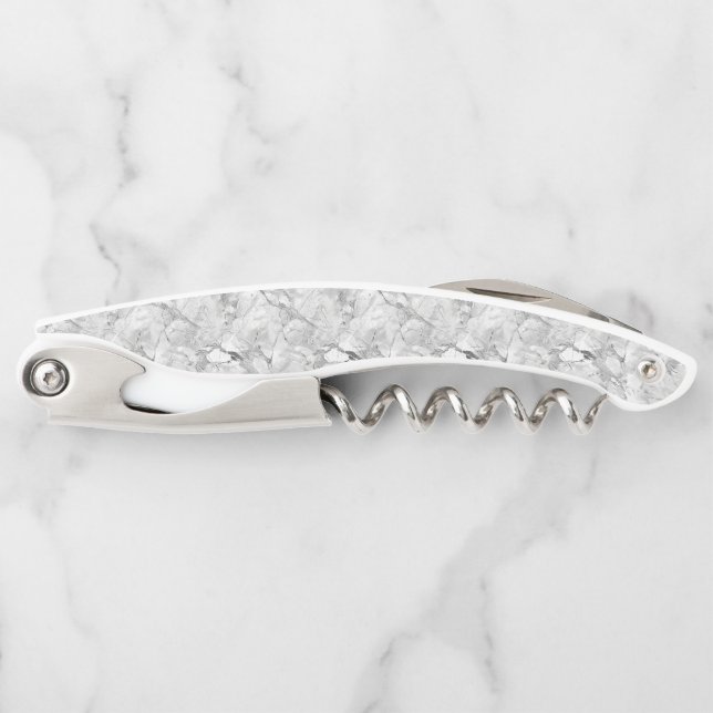 Elegant Marble Whirls Corkscrew (Front)