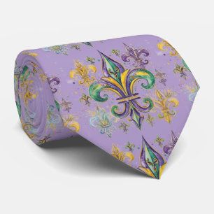 Elegant Mardi Gras Colours Tie
