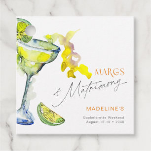 Elegant Margs & Matrimony Bachelorette Weekend Favour Tags