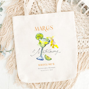 Elegant Margs & Matrimony Bachelorette Weekend Tote Bag