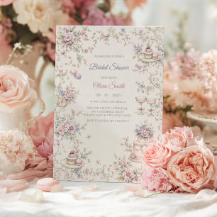 Elegant Marie Antoinette Bridal Shower Invitation