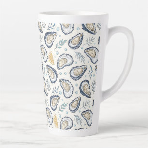 Elegant Marine Oysters Latte Mug