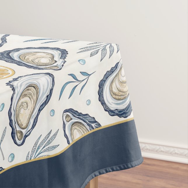 Elegant Marine Oysters Tablecloth (In Situ)