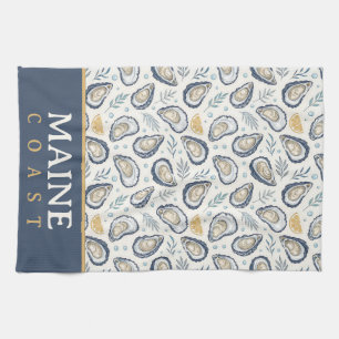 Elegant Marine Oysters Tea Towel