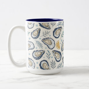 Elegant Marine Oysters Two-Tone Coffee Mug