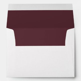 Elegant Maroon Red Lined Wedding Envelope