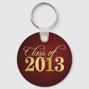 Elegant Maroon vignette and Gold Class of 2013 Key Ring