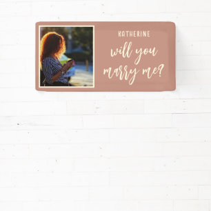 Elegant Marriage Proposal Will You Marry Me Banner