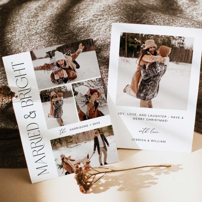 Elegant Married and Bright Holiday Photo card (Creator Uploaded)