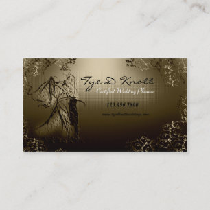 Elegant Married Couple Wedding Planner Business Card