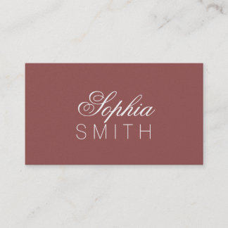 Elegant Marsala - Enter your name Business Card