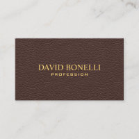 Elegant  Masculine  Dark Brown Leather Look