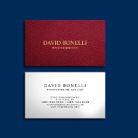 Elegant Masculine Dark Red Leather Look
