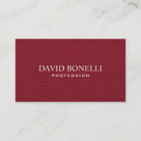 Elegant  Masculine  Dark Red Leather Look