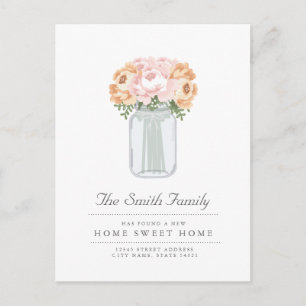 Elegant Mason Jar Moving Announcement