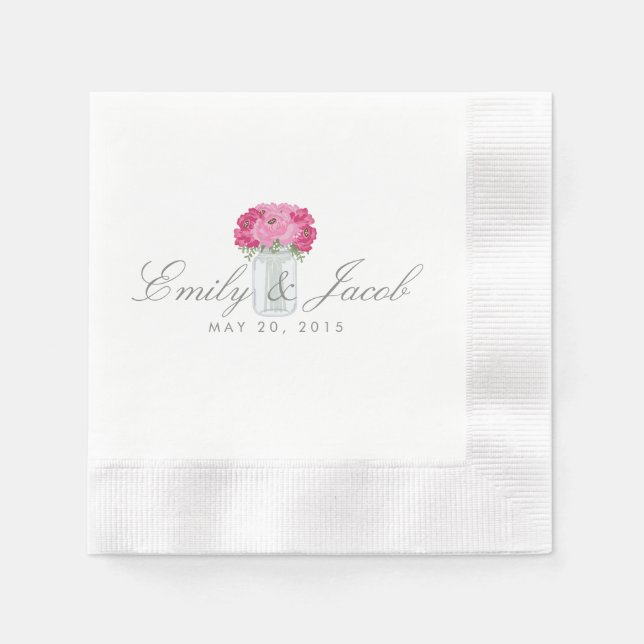 Elegant Mason Jar Napkin (Front)