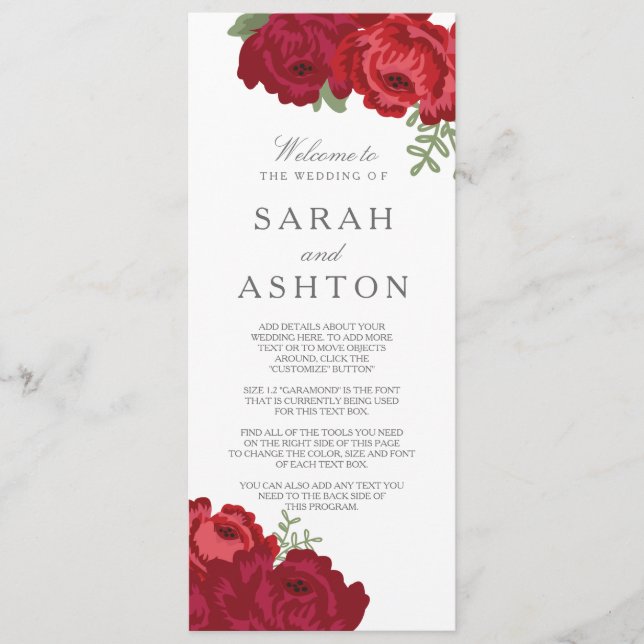 Elegant Mason Jar Wedding Program (Front)
