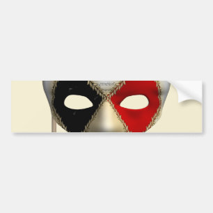 Elegant Masquerade Mask Carnival Party Art Bumper Sticker