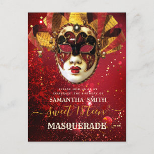 Elegant Masquerade Postcard