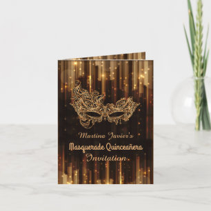 Elegant Masquerade Quinceañera 15th Birthday Invitation