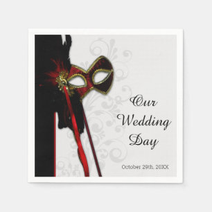 Elegant Masquerade Wedding Napkin