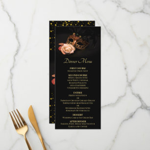 Elegant Masquerade with White Rose Menu
