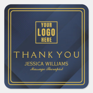 Elegant Massage Therapist Thank You Sticker