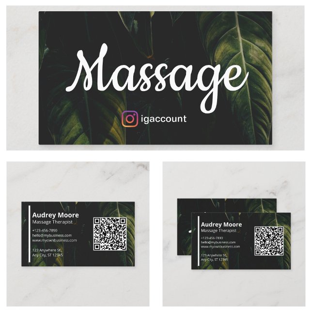 Elegant Massage Therapist Wellness Professionals Business Card (Elegant Massage Therapist Wellness Professionals Business Card
)