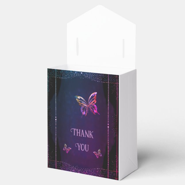 Elegant Mauve and Gold Wedding  Favour Box (Opened)