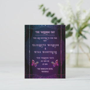 Elegant Mauve and Gold Wedding Invitations