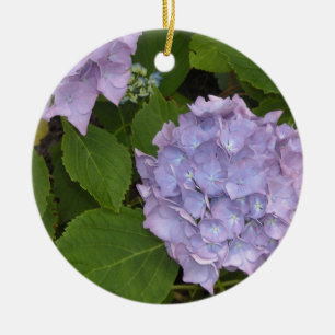 Elegant Mauve Hydrangeas Ceramic Tree Decoration