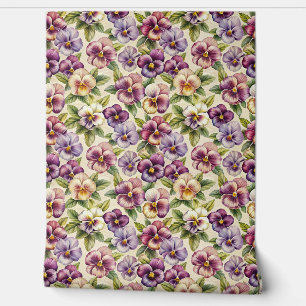 Elegant mauve pastel purple lilac burgundy violets wallpaper