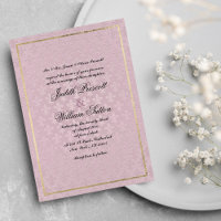 Elegant mauve pink fleur de lis floral wedding