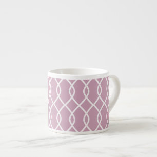Elegant Mauve Wave Pattern Espresso Cup